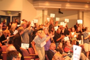 Highly vocal participants made their feelings known on both sides of Oceanside City Council meeting to discuss proposed ban on retail puppy sales / Photo: Katerina Lorenzatos Makris