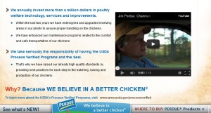 Perdue invests millions of dollars in animal welfare efforts, according to information on Perdue's website Photo: screen shot from Perdue website 